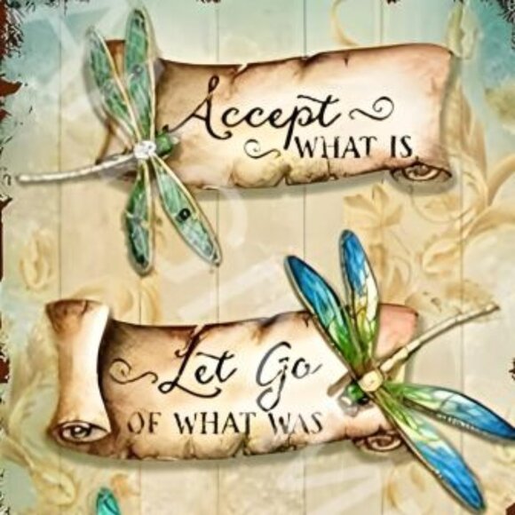 NEW!! Dragonfly: Accept What Is, Let Go of What Was, Have Faith in What Will Be - Picture 2 of 6
